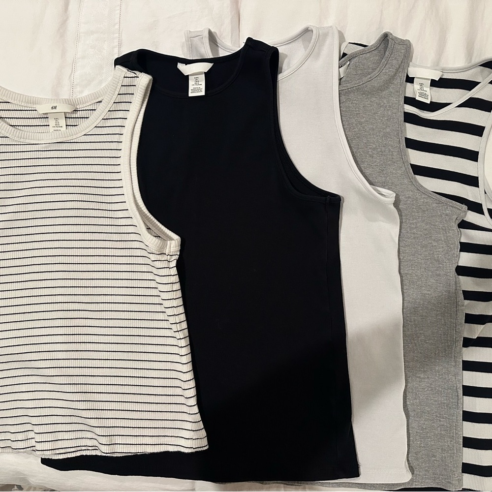 H&M Sleeveless Ribbed Top Bundle